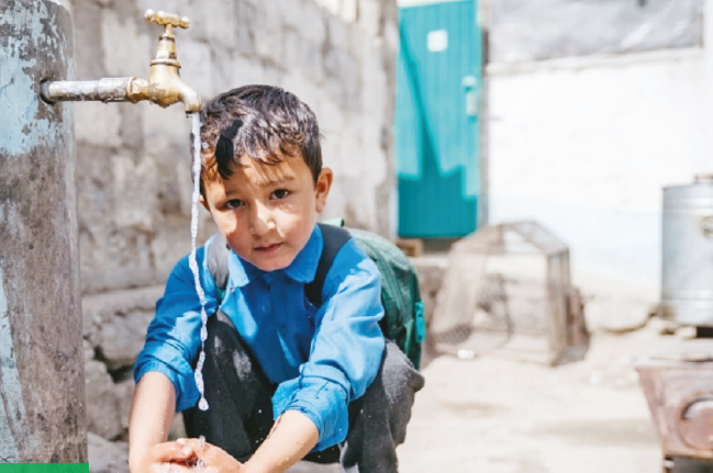 Child Washing Hands